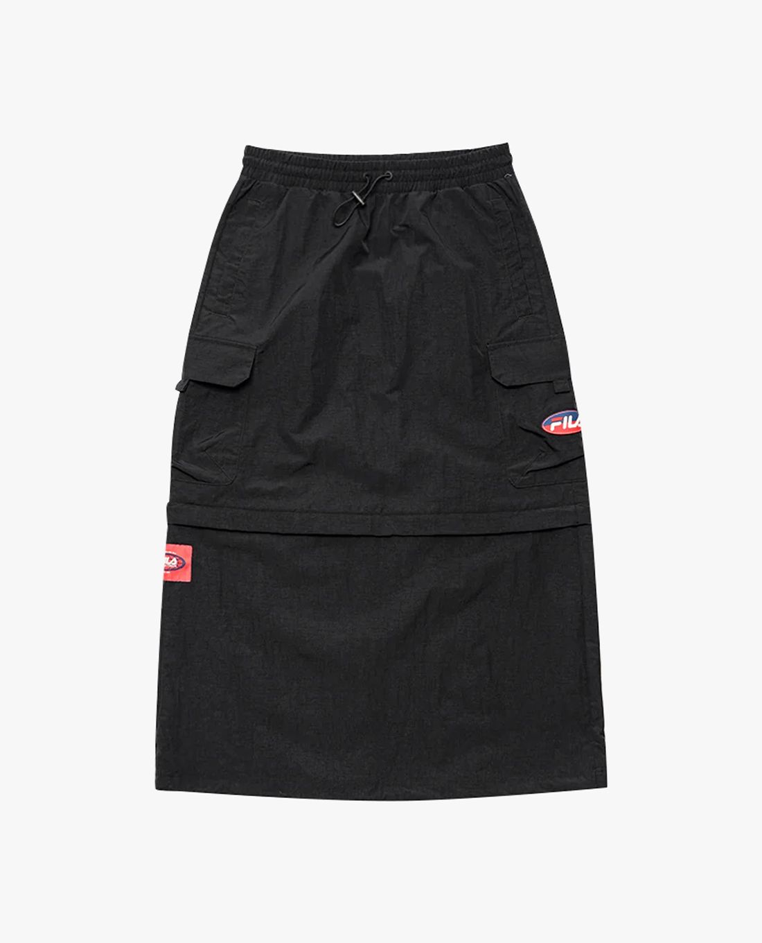 FILA - Women's DNA Cargo Drawstring Loose Fit Midi Skirt