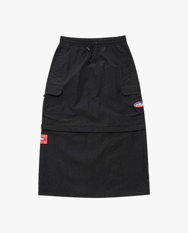  FILA - Women's DNA Cargo Drawstring Loose Fit Midi Skirt 