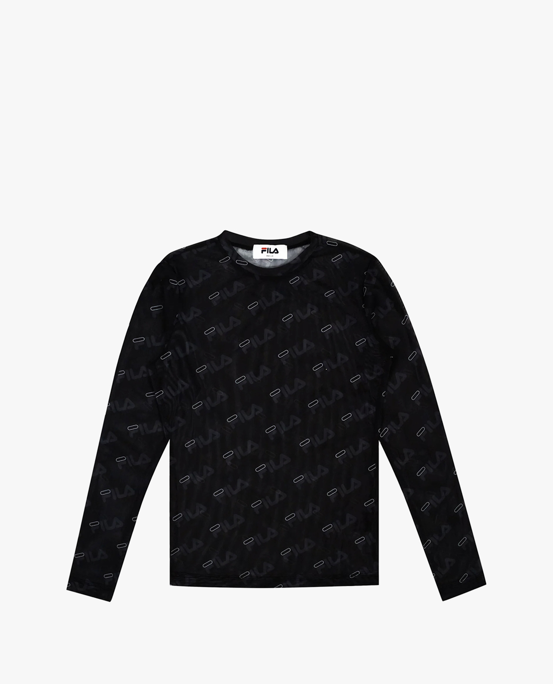 FILA - Women's Knit Logo Print Long Sleeve T Shirt
