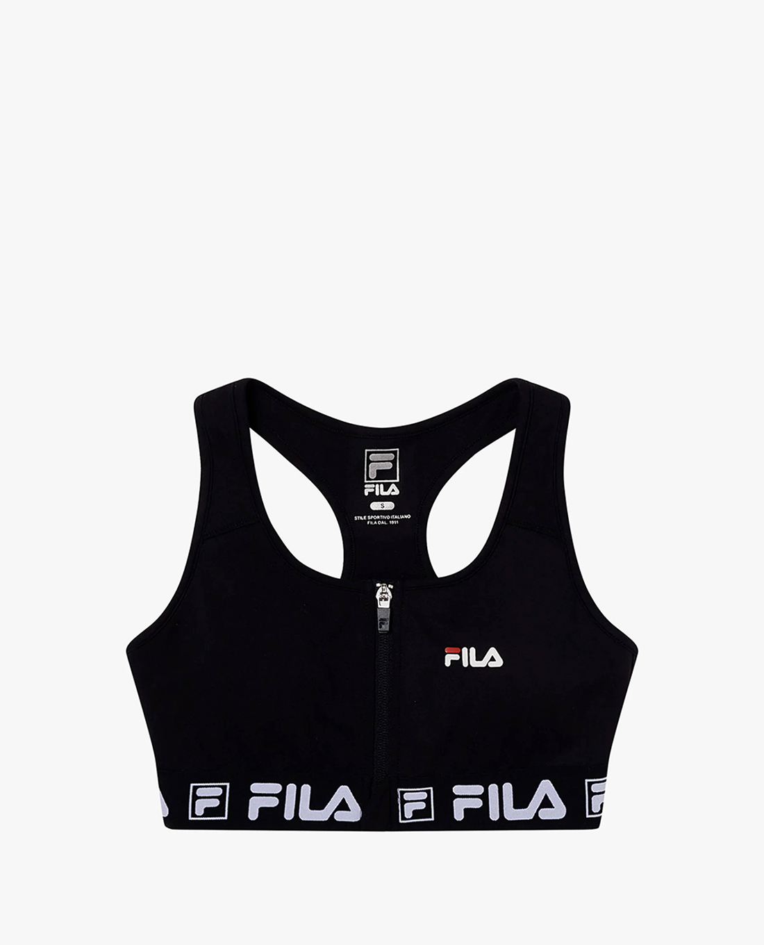 FILA - Women's Zip Sport Cropped Sports Bra