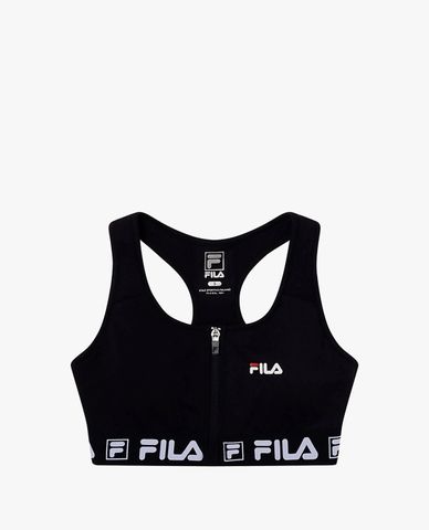  FILA - Women's Zip Sport Cropped Sports Bra 