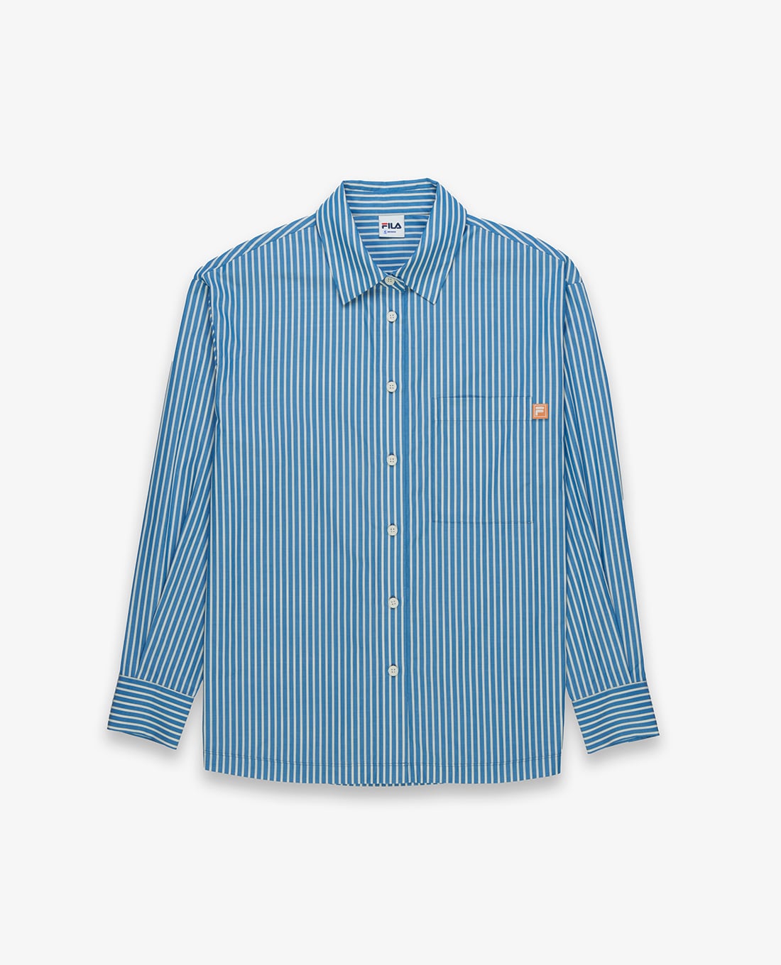FILA - Unisex Classic Stripe Long Sleeve Shirt Blue/Orange