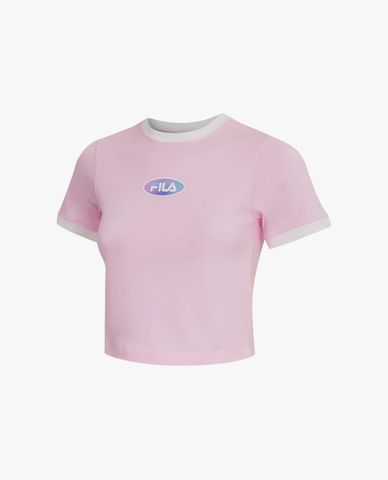  FILA - Women's Youthful Short Sleeve Cropped T Shirt 