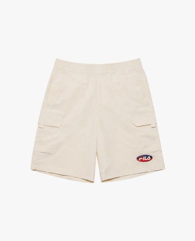  FILA - Unisex DNA Regular Cargo Wide-Leg Elastic Waist Shorts 