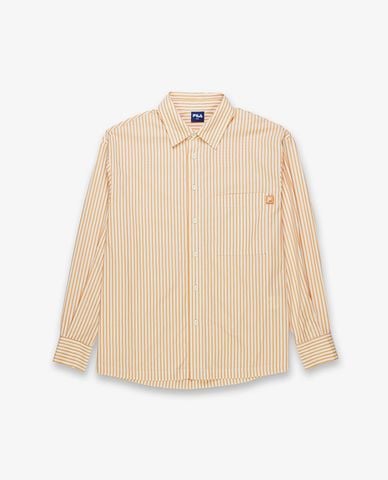  FILA - Unisex Classic Stripe Long Sleeve Shirt Blue/Orange 