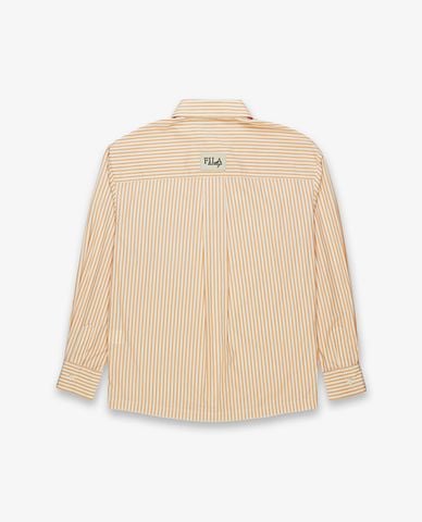  FILA - Unisex Classic Stripe Long Sleeve Shirt Blue/Orange 