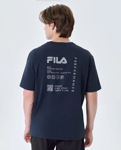  FILA - Unisex Short-Sleeve Crew Neck T-Shirt Performance Comfort 