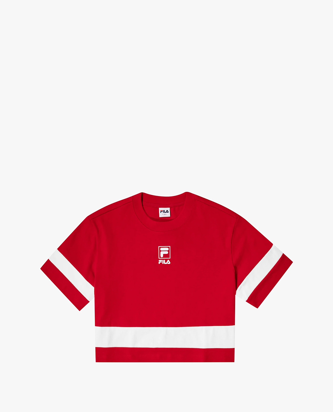 FILA - Women's Heritage Loose Fit Small Logo Cropped T Shirt