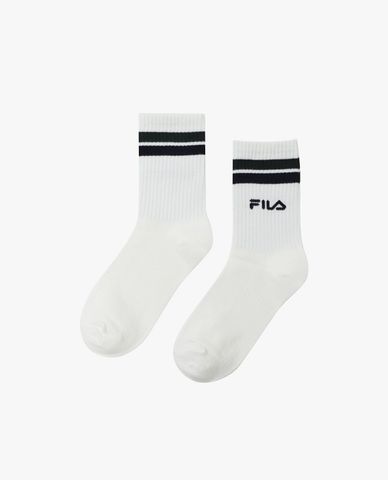  FILA - Unisex Fashion Striped High Cut Socks 