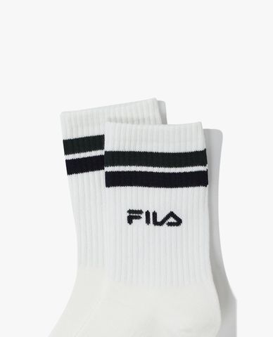  FILA - Unisex Fashion Striped High Cut Socks 