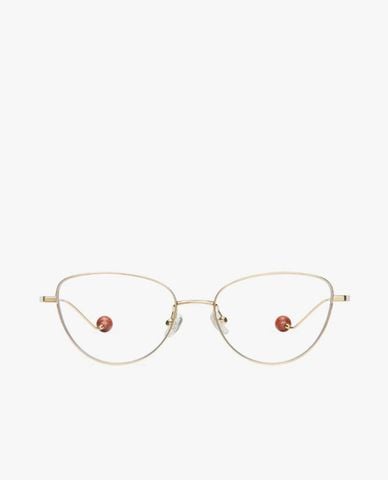  MUJOSH - Stylish Unisex Thin Cat-Eye Frame Glasses 