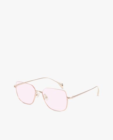  MUJOSH - Women's Elegant Color Block Geometric Sunglasses 