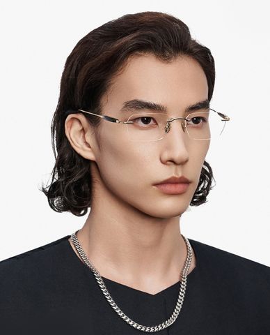  MUJOSH - Men's Slim Polygon Glasses 