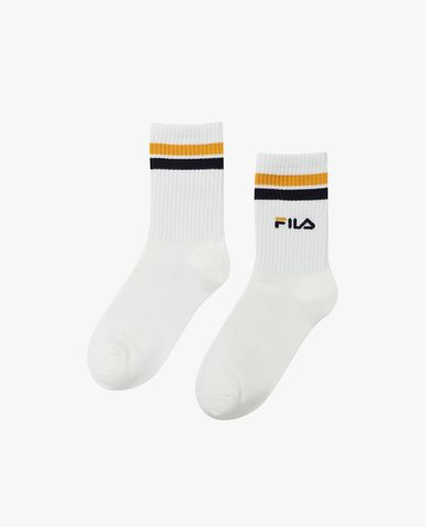  FILA - Unisex Fashion Striped High Cut Socks 