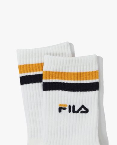  FILA - Unisex Fashion Striped High Cut Socks 
