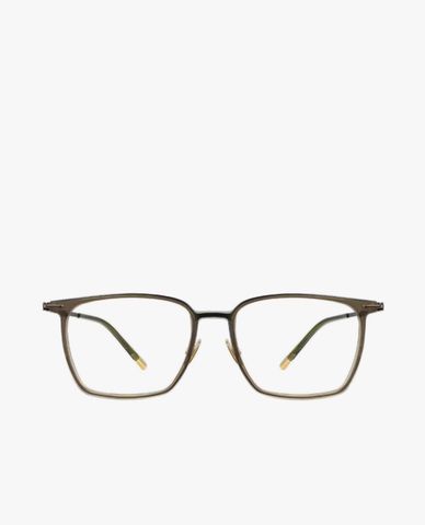  MUJOSH - Unisex Thin-Frame Wood 90 Square Frame Glasses 