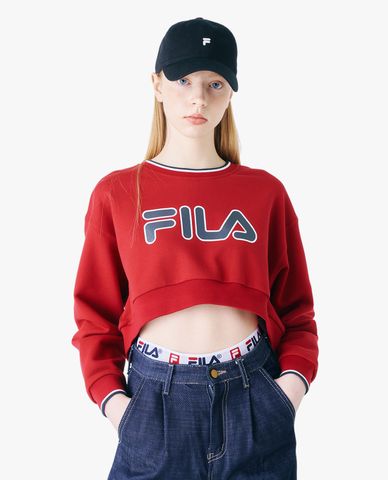  FILA - Women's Hailey Cropped Long Sleeve Sweatshirt 