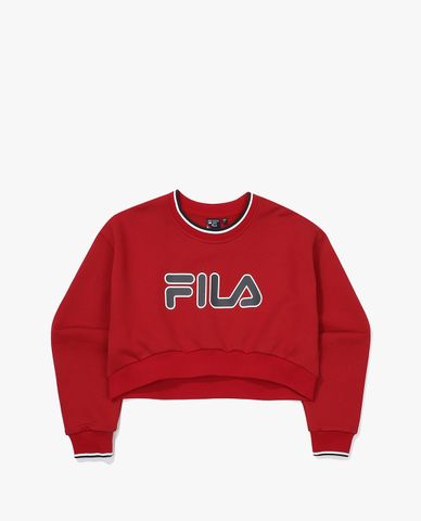  FILA - Women's Hailey Cropped Long Sleeve Sweatshirt 