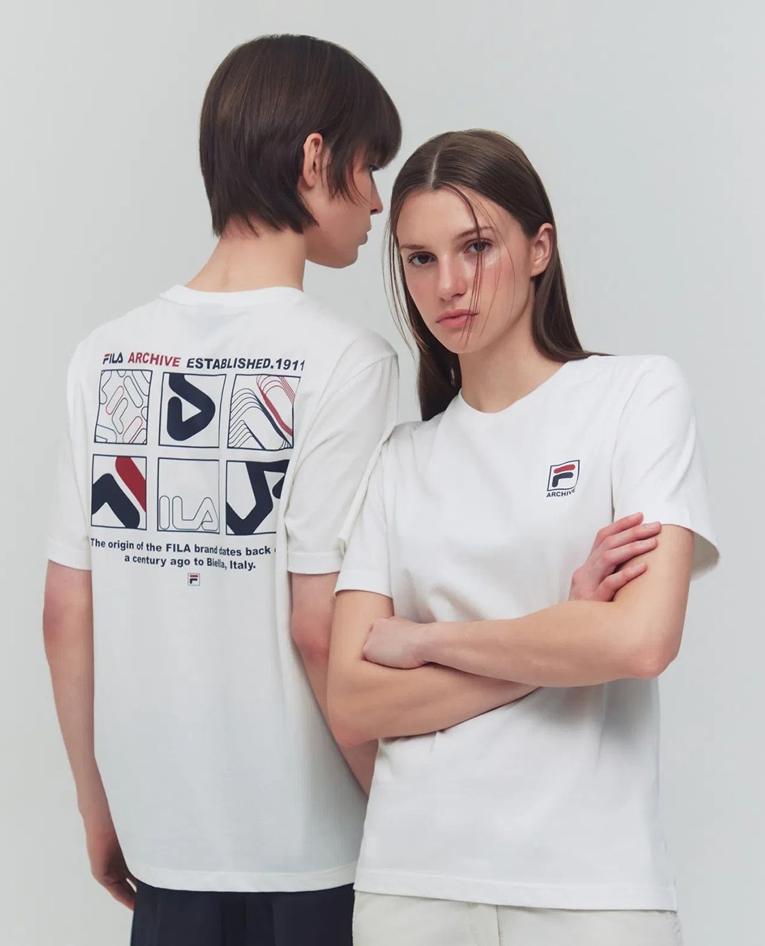 FILA - Unisex Crew Neck Short Sleeve T-Shirt Heritage New Fbox