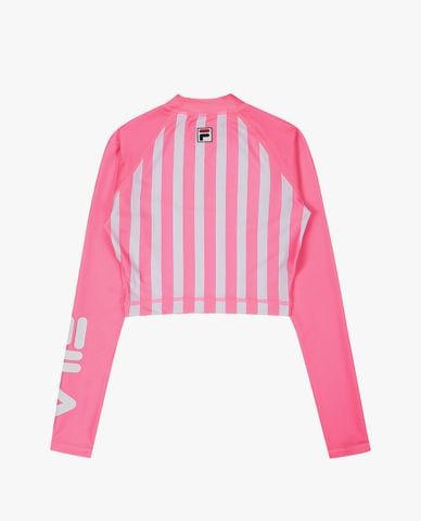  FILA - Women's Stripe Cropped Rash Guard 