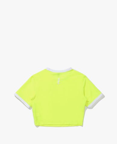  FILA - Women's Aqua Short Sleeve Cropped T Shirt 