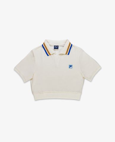  FILA - Women's Short Sleeve Croptop Polo Shirt 