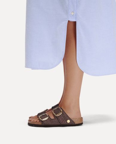  BIRKENSTOCK - Women Arizona Big Buckle Raffia Slides 