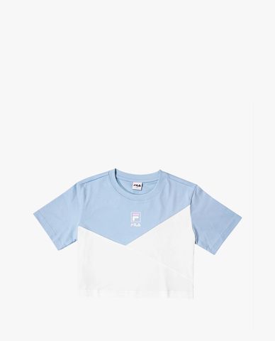  FILA - Women's Heritage Loose Fit Small Logo Cropped T Shirt 