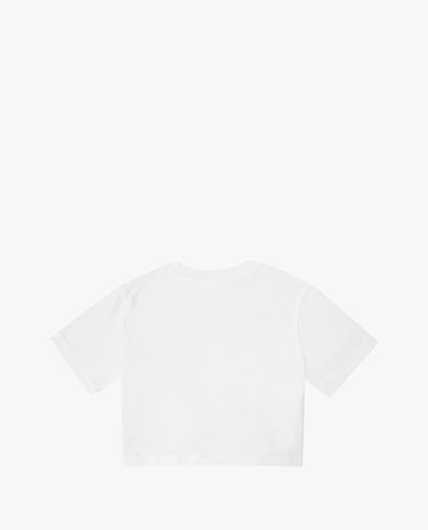  FILA - Women's Heritage Loose Fit Small Logo Cropped T Shirt 