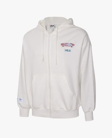  FILA - Unisex Knit Hooded Long Sleeve Jacket 