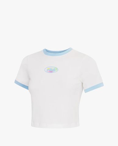  FILA - Women's Youthful Short Sleeve Cropped T Shirt 
