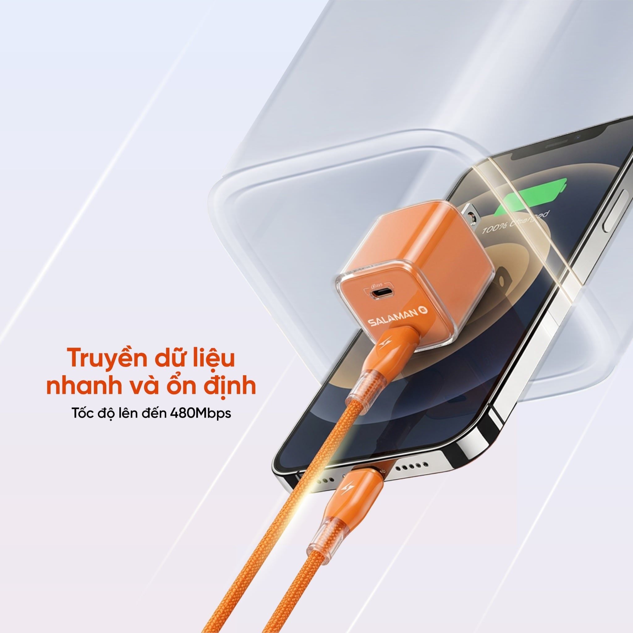  Cáp sạc nhanh Salaman Edge SK 27W/65W 