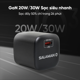  Bộ Sạc Nhanh Salaman Nano ES 20W 