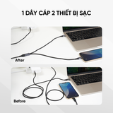  Cáp Sạc Nhanh Salaman Edge SP 2IN1 60W 