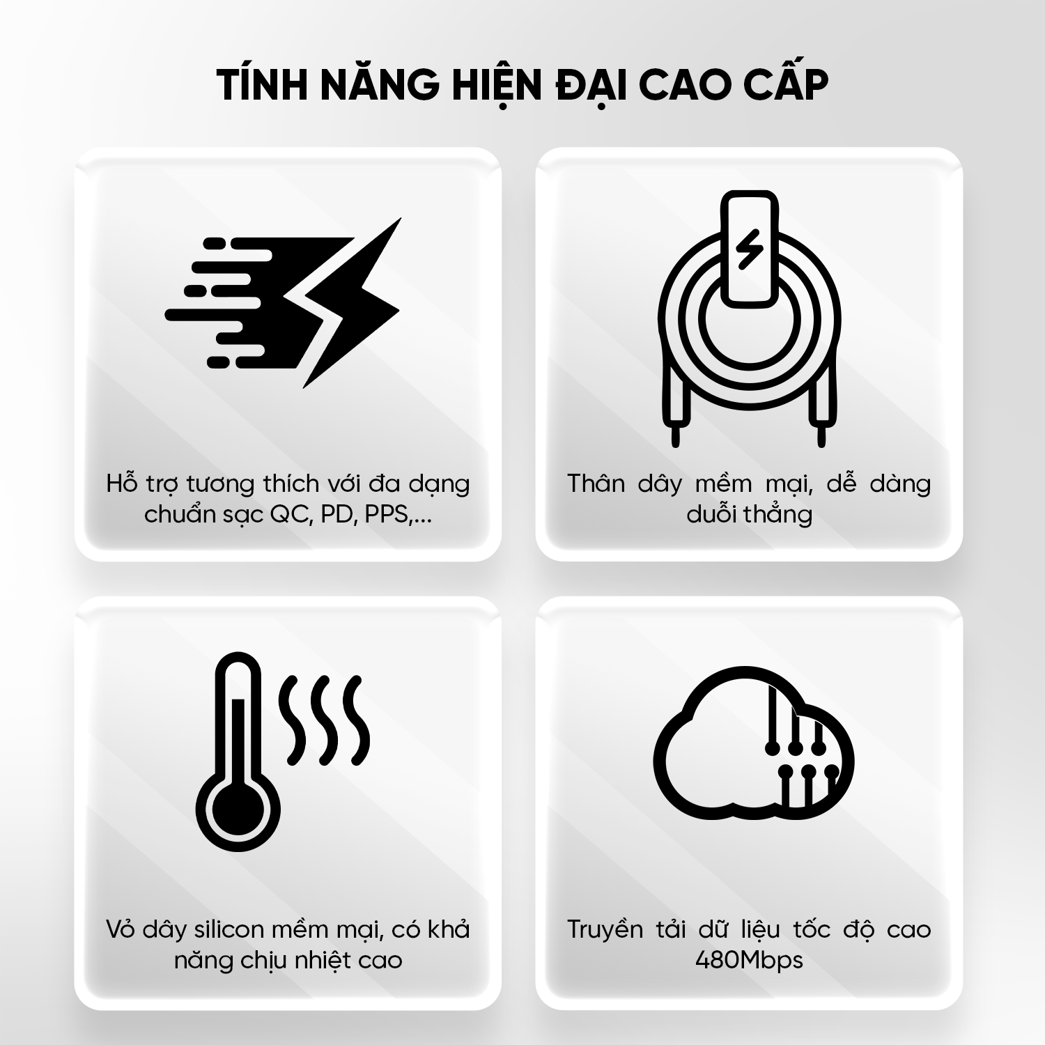  Cáp Sạc Nhanh Salaman Edge SX 27W/60W - Silicon 