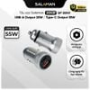  Tẩu Sạc Nhanh Ô Tô Salaman Edge SF 55W 
