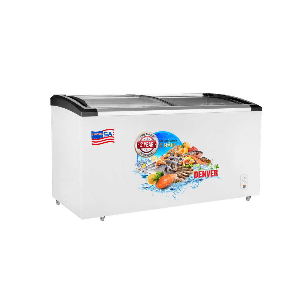  Tủ kem mặt kính cong Denver 2 chế độ 510L – Trưng bày đẹp, giữ kem mịn, vận hành ổn định 
