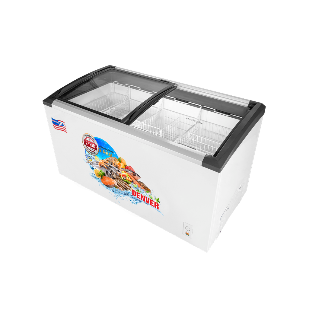  Tủ kem mặt kính cong Denver 2 chế độ 510L – Trưng bày đẹp, giữ kem mịn, vận hành ổn định 