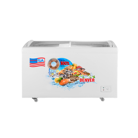  Tủ kem Denver 365L Lòng Inox - Trưng bày đẹp, giữ kem lạnh, mịn 