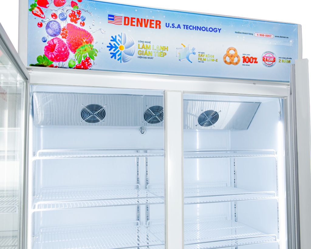  Tủ mát 2 cánh Denver TM 2300GTL 1050L 