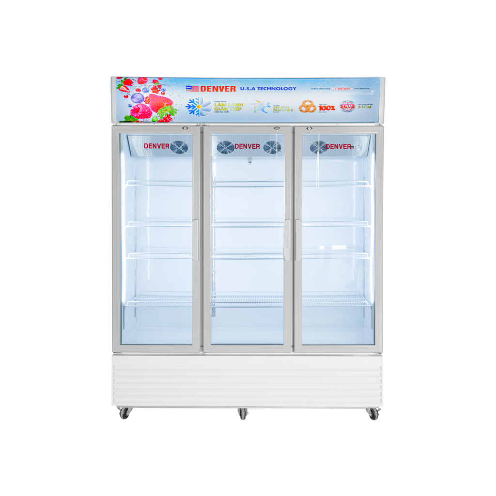  Tủ mát 3 cánh Denver TM 2300GTL 1400L 
