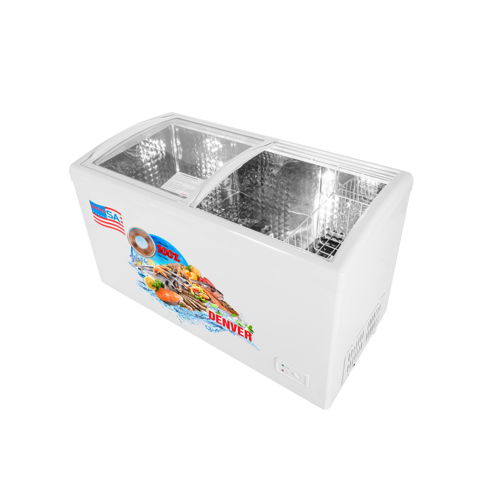  Tủ kem Denver 365L Lòng Inox - Trưng bày đẹp, giữ kem lạnh, mịn 