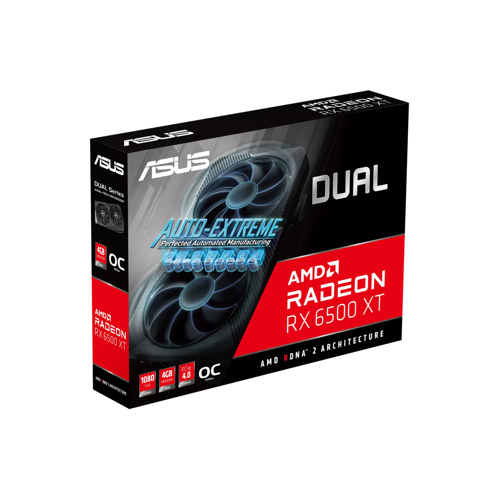 Card màn hình ASUS Dual Radeon RX 6500 XT V2 OC Edition 4GB GDDR6
