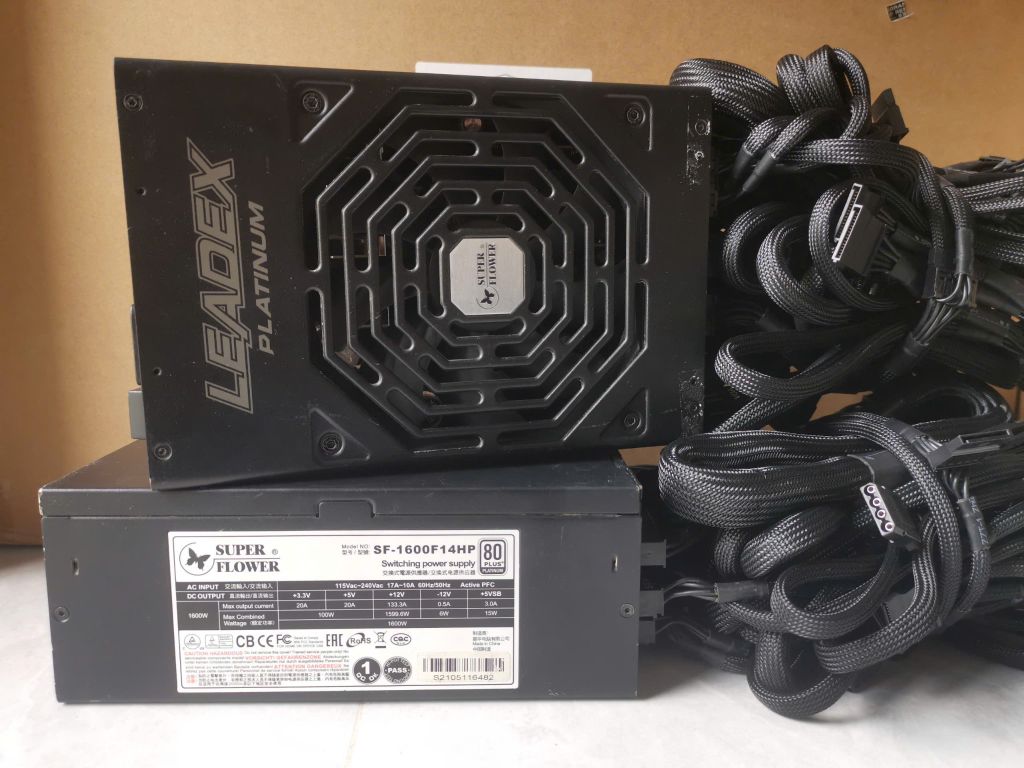 Bộ nguồn vi tính Leadex Platinum 1600W Black 80 Plus Platinum SF-1600F14HP Super Flower (Có 1 dây PCIe 5.0)