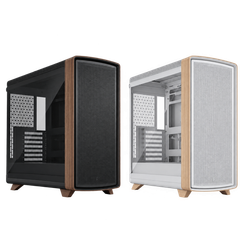 Vỏ máy tính case pc FRACTAL DESIGN Summit Black TG | Thiết kế gỗ cong sang trọng | Sẵn 3 fans 140mm - Bảo Hành 12