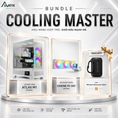 [COMBO] Case ATLAS M1 + Tản nước CHIONE P5-360 White | TẶNG NGAY Loa Memphis Bluetooth NEW | Hỗ trợ Bảo Hành