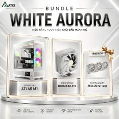[COMBO] Case ATLAS M1 + Tản khí BOREAS E2-41D White | TẶNG NGAY Quạt tản nhiệt AEOLUS - 1203 WHITE NEW | Hỗ trợ Bảo Hành