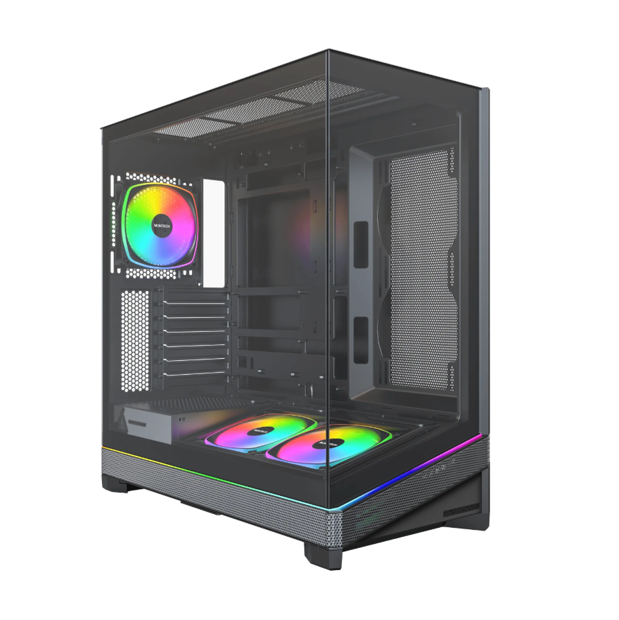 VỎ CASE MÁY TÍNH MONTECH SKY THREE BLACK - WHITE | MID TOWER CAO CẤP HỖ TRỢ MAIN BTF, VGA 445MM