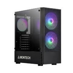 Vỏ case máy tính PC MONTECH X2 MESH | Mặt luới siêu mát | Sẵn 3 Fan RGB - Bảo Hành 1 năm