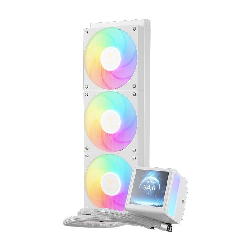 [COMBO] Case ATLAS M1 + Tản nước CHIONE P5-360 White | TẶNG NGAY Loa Memphis Bluetooth NEW | Hỗ trợ Bảo Hành